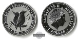 Australien  1 Dollar  2001  Kookaburra FM-Frankfurt Feinsilber...