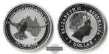 Australien,  1 Dollar Kookaburra 2002 FM-Frankfurt  Feinsilber...