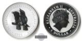 Australien  1 Dollar  2006  Zwei Kookaburra am Zweig    FM-Fra...