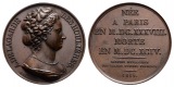Linnartz FRANKREICH, Bronzemed.1819,(v. Grandjean) a. Antoinet...
