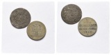 Altdeutschland; 2 Kleinmünzen 1738/1855