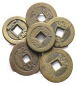 China; 6 Stück Cash Münzen