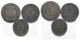Altdeutschland; 3 Kleinmünzen 1822/1873/1869