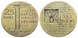 Oldenburger Münzfreunde 25 Jahre, Medaille 1984; Messing 39 g...