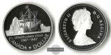 Kanada  1 Dollar  1987  Detroit de Davis Strait FM-Frankfurt  ...