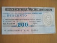 Banknote Geldschein Italien 200 Lire 1976 Banca S. Paolo - Bre...