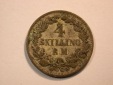 F11  Dänemark  4 Skilling 1854 in s-ss (F-VF)  Originalbilder