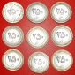 Ⰶ SET 9 MÜNZEN: IRAN ★ 250 RIALS LAUF JAHRE 1373-1382 (19...