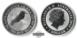 Australien,  1 Dollar 2015 Kookaburra   FM-Frankfurt  Feinsilb...