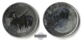 Kanada,  5 Dollar Moose (Elch) 2012  FM-Frankfurt Feinsilber: ...