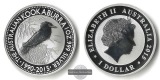 Australien,  1 Dollar 2015 Kookaburra   FM-Frankfurt  Feinsilb...