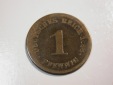 F12 KR  1 Pfennig 1888 D in f.s    Originalbilder