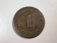 F12 KR  1 Pfennig   1910 J in ss/ss+   Originalbilder