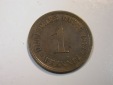 F12 KR  1 Pfennig 1874 A in ss/ss+ Originalbilder