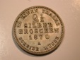 F12  Preussen  2 1/2 Silbergroschen 1870 A in ss+/ss-vz Origin...