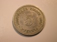 F12 KR  5 Pfennig  1890 E in ss, geputzt   Originalbilder