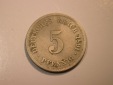 F12 KR  5 Pfennig  1891 F in f.ss  Originalbilder