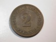 F12 KR  2 Pfennig  1908 d in f.ss  Originalbilder