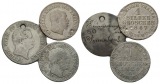 Altdeutschland; 3 Kleinmünzen 1826-1867