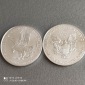 USA 2 x 1 Dollar American Eagle 2021 alt (Typ 1) und neu (Typ 2)