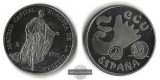 Spanien,   5 ECU  1992   FM-Frankfurt  Feinsilber: 31,1g