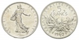 Frankreich; 5 Francs, 1960