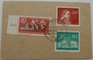 1962, Deutschland-DDR, Mi 887,889,890, ein Briefstück