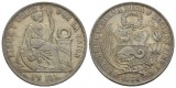 Republica Peruana Lima; UN Sol, 1866