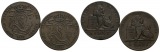 Belgien; 2 Kleinmünzen 1837/1848