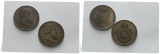 Ausland; Brasilien, 2 Kleinmünzen, 1868 / 1869