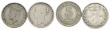 Ausland; 2 Kleinmünzen 1883/1945