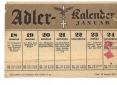 III Reich II Weltkrieg  Militaria Adler Kalender  Goldankauf K...