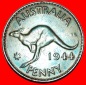 * KRIEGSZEIT (1939-1945): AUSTRALIEN ★ 1 PENNY 1944 PERTH! K...