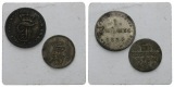 Mecklenburg; 2 Kleinmünzen 1835/1844