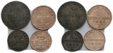 Altdeutschland; 4 Kleinmünzen 1852-1868