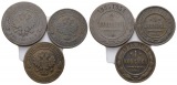 Ausland; Russland; 3 Kleinmünzen 1885/1903/1908