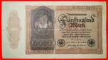 * REICHSBANKNOTE: DEUTSCHLAND ★ 5000 MARK 1922! UNGEWÖHNLIC...