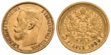 3,87 g Feingold. Zar Nikolaus II. (1894 - 1917)