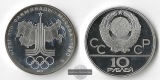 Russland  10 Rubel  1977  Olypic Games 1980 - Karte von U.S.S....