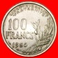 *• FACKEL ★ FRANKREICH ★ 100 FRANCS 1955! SCHMALES BAND!...