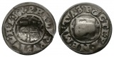 Pommern, Kleinmünze mit Gegenstempel, fraglich, gelocht