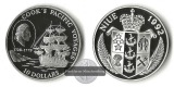 Niue  10 Dollar  1992   Cooks Pazifik-Reisen    FM-Frankfurt  ...