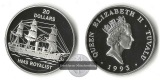 Tuvalu  20 Dollar  1993   HMS Royalist  FM-Frankfurt  Feinsilb...