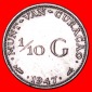 * NIEDERLANDE SILBER (1944-1947): CURACAO ★ 1/10 GULDEN 1947...