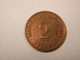 F14  KR  2 Pfennig 1912 J in ss+ gereinigt  Originalbilder