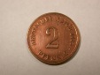 F14  KR  2 Pfennig  1915 A in ss+, geputzt   Originalbilder