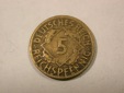 F14  Weimar  5 Reichs Pfennig  1925 D in ss   Originalbilder