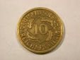 F14  Weimar  10 Reichs Pfennig  1929 E in ss, geputzt  Origina...