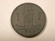 F14  Belgien  1 Franc  1943 in ss    Originalbilder