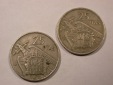 F15  Spanien 25 Pesetas Franco 1957 (1958 u.1959) 2 Stück in ...